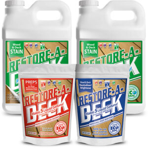 Restore-A-Deck Wood Stain 5 Gallons and Cleaner/Brightener Combo Kit