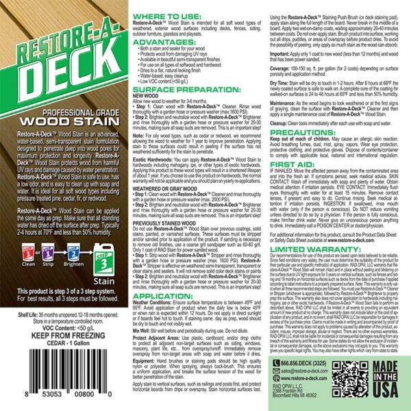 Restore-A-Deck Wood Stain 1 Gallon