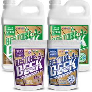 Restore-A-Deck Wood Stain 5 Gallons and Stripper/Brightener Combo Kit