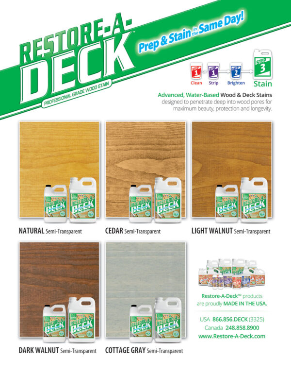 Restore-A-Deck Wood Stain Samples