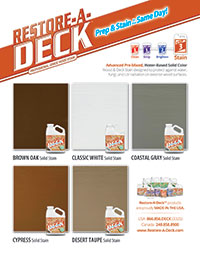 RAD Solid Stain Small Color Chart